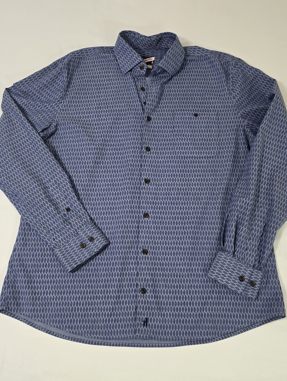 Johnnie-O Hangin' Out "Finley" Button Up Shirt Laguna Blue Men's Large EUC